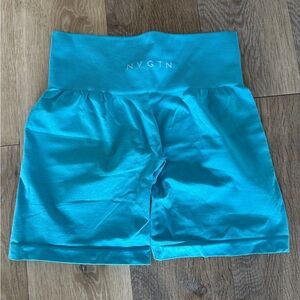 NVGTN Bright Turquoise High-Waist Bike Shorts